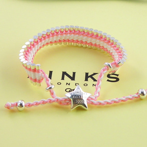 Links of London Friendship star bracelet red white