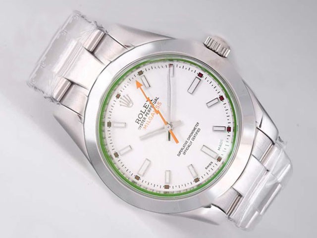 Replica Rolex Milgauss Watch Automatic Tinted Green Sapphire-Same Structure As ETA Version-New Version 39mm