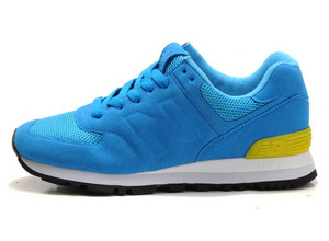 New Balance 574 Royal Blue Yellow Womens 469796