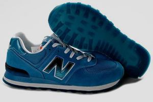 New Balance 574 Womens Blue White Black 145698