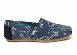 Navy Toms Geometry Heren Vegan Classics Schoenen