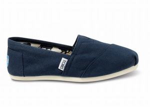 Navy Toms Canvas Dames Classics Schoenen