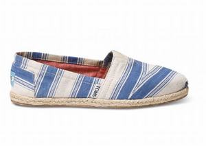 Navy Toms Umbrella Stripe Dames Classics Schoenen