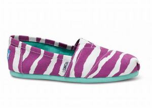 Paars Toms Zebra Vrouwen Vegan Classics Schoenen