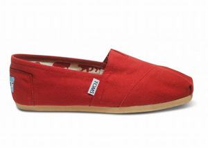 Rood Toms Canvas Dames Classics Schoenen