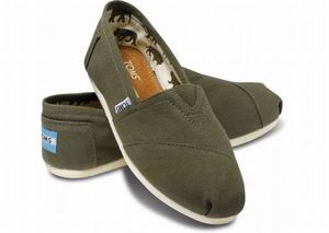 Toms Olive Canvas Dames Classics Schoenen