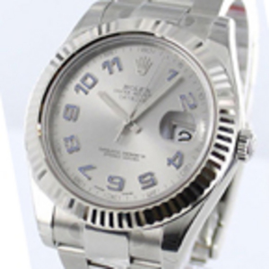 Replica Datejust II Silver Arabic Dial Watch 116334SAO