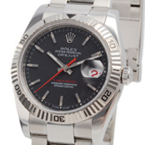 Replica Datejust Turn- O - Graph Black Dial Watch 116264BKSO