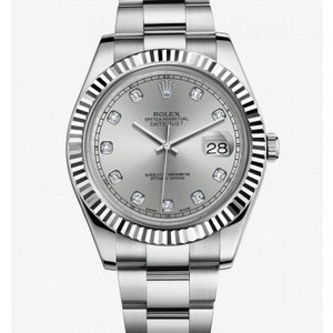 Replica Rolex Datejust II Watch: White Rolesor - combination of 904L steel and 18 ct white gold C M116334-0007