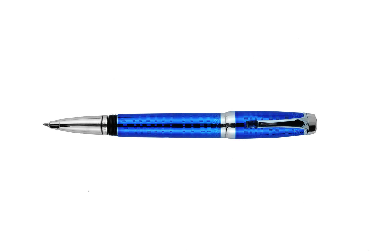 mont blanc boheme paso boble blue rollerball pen