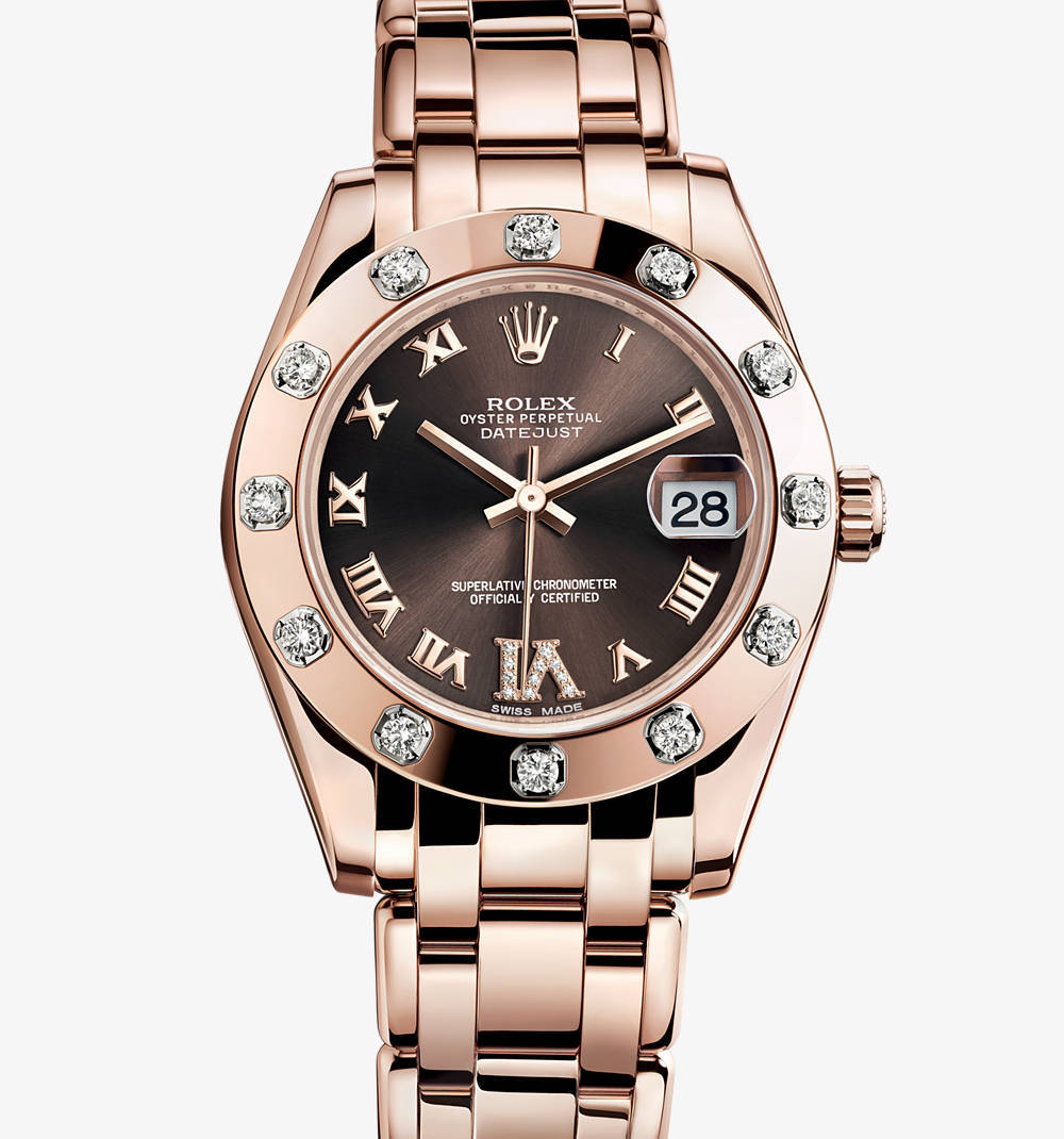 Replica Rolex Datejust Special Edition Watch: 18 ct Everose goud - M81315-0003 Replica Rolex Datejust Special Edition Watch: 18 ct Everose goud - M81315-0003