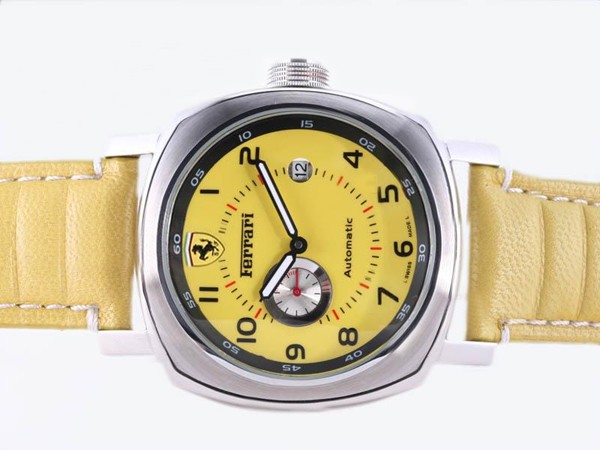 Panerai Ferrari Watch Automatic Yellow Dial and Strap