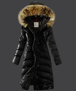 2013 New Arrivals ! Moncler Down jas Vrouwen Hooded winddicht Black