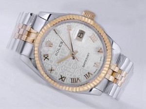 Replica Cool Rolex Datejust Automatic Movement Two Tone Met Computer Dial AAA Horloges